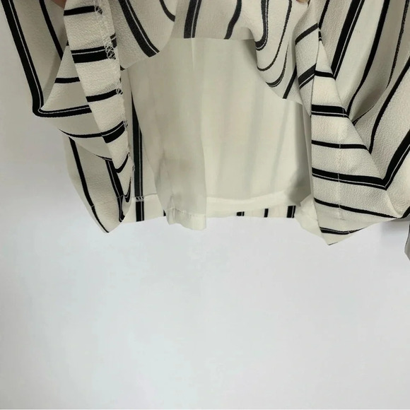 Joseph Ribkoff High Waisted Cropped Wide Leg Pantlon Striped Pour Dame Pants - Picture 7 of 8